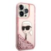 Karl Lagerfeld KLHCP14LLNKHCP iPhone 14 Pro 6,1 różowy/pink hardcase Glitter Karl Head